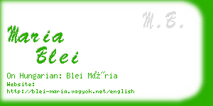 maria blei business card